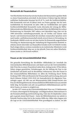 Bild der Seite - 220 - in Menschen im Aufbruch - Universitätsbibliothek und Archiv der Universität Wien im Selbstverständnis ihrer Mitarbeiter_innen