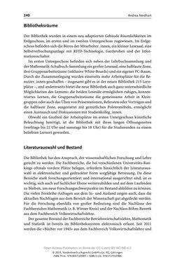 Bild der Seite - 240 - in Menschen im Aufbruch - Universitätsbibliothek und Archiv der Universität Wien im Selbstverständnis ihrer Mitarbeiter_innen