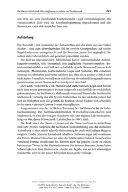 Image of the Page - 241 - in Menschen im Aufbruch - Universitätsbibliothek und Archiv der Universität Wien im Selbstverständnis ihrer Mitarbeiter_innen