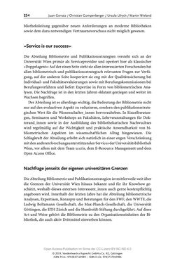 Bild der Seite - 254 - in Menschen im Aufbruch - Universitätsbibliothek und Archiv der Universität Wien im Selbstverständnis ihrer Mitarbeiter_innen