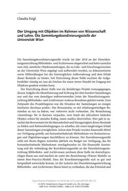 Image of the Page - 261 - in Menschen im Aufbruch - Universitätsbibliothek und Archiv der Universität Wien im Selbstverständnis ihrer Mitarbeiter_innen