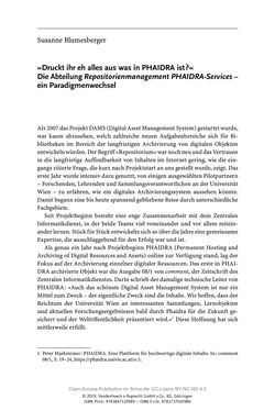 Bild der Seite - 269 - in Menschen im Aufbruch - Universitätsbibliothek und Archiv der Universität Wien im Selbstverständnis ihrer Mitarbeiter_innen