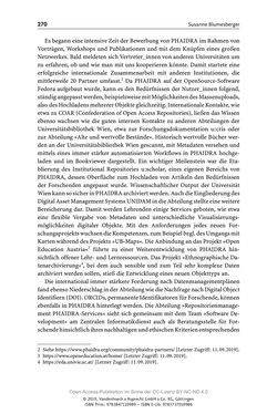 Bild der Seite - 270 - in Menschen im Aufbruch - Universitätsbibliothek und Archiv der Universität Wien im Selbstverständnis ihrer Mitarbeiter_innen