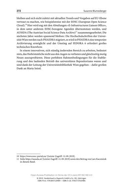 Bild der Seite - 272 - in Menschen im Aufbruch - Universitätsbibliothek und Archiv der Universität Wien im Selbstverständnis ihrer Mitarbeiter_innen