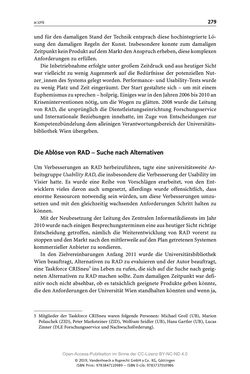 Bild der Seite - 279 - in Menschen im Aufbruch - Universitätsbibliothek und Archiv der Universität Wien im Selbstverständnis ihrer Mitarbeiter_innen