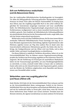 Image of the Page - 296 - in Menschen im Aufbruch - Universitätsbibliothek und Archiv der Universität Wien im Selbstverständnis ihrer Mitarbeiter_innen