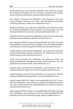 Bild der Seite - 336 - in Menschen im Aufbruch - Universitätsbibliothek und Archiv der Universität Wien im Selbstverständnis ihrer Mitarbeiter_innen