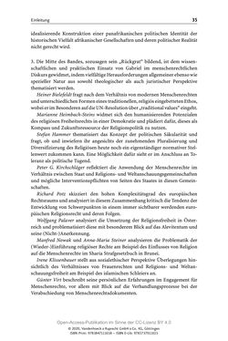 Bild der Seite - 35 - in Menschenrechte und Gerechtigkeit als bleibende Aufgaben - Beiträge aus Religion, Theologie, Ethik, Recht und Wirtschaft