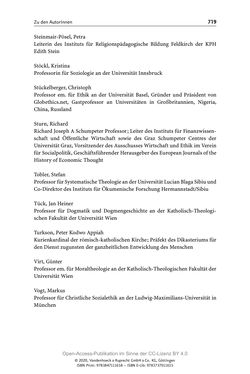 Image of the Page - 719 - in Menschenrechte und Gerechtigkeit als bleibende Aufgaben - Beiträge aus Religion, Theologie, Ethik, Recht und Wirtschaft
