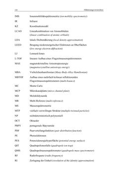 Bild der Seite - VIII - in Aufklärung der Struktur von Metallclusterionen in der Gasphase mittels Elektronenbeugung