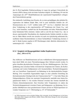 Image of the Page - 215 - in Aufklärung der Struktur von Metallclusterionen in der Gasphase mittels Elektronenbeugung