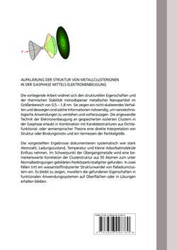 Image of the Page - Einband hinten - in Aufklärung der Struktur von Metallclusterionen in der Gasphase mittels Elektronenbeugung