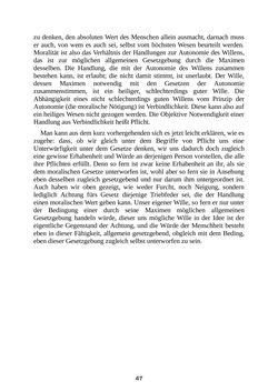Image of the Page - 47 - in Grundlegung zur Metaphysik der Sitten