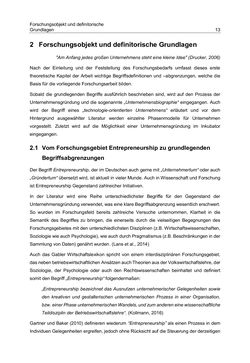 Bild der Seite - 13 - in Motive und unternehmerische Kompetenzen von GründerInnen technologie-orientierter Unternehmen