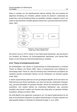 Image of the Page - 23 - in Motive und unternehmerische Kompetenzen von GründerInnen technologie-orientierter Unternehmen