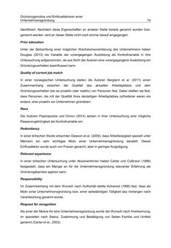 Image of the Page - 74 - in Motive und unternehmerische Kompetenzen von GründerInnen technologie-orientierter Unternehmen