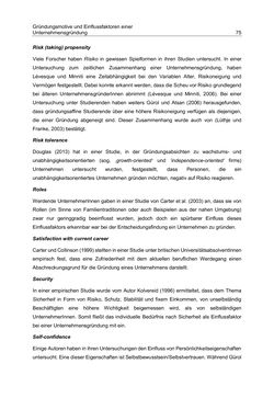 Image of the Page - 75 - in Motive und unternehmerische Kompetenzen von GründerInnen technologie-orientierter Unternehmen