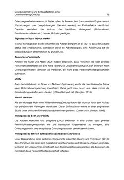 Bild der Seite - 78 - in Motive und unternehmerische Kompetenzen von GründerInnen technologie-orientierter Unternehmen