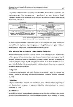 Bild der Seite - 101 - in Motive und unternehmerische Kompetenzen von GründerInnen technologie-orientierter Unternehmen