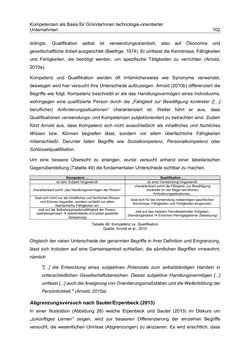 Bild der Seite - 102 - in Motive und unternehmerische Kompetenzen von GründerInnen technologie-orientierter Unternehmen