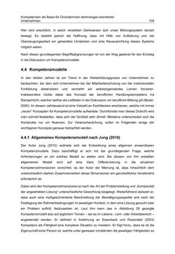 Bild der Seite - 105 - in Motive und unternehmerische Kompetenzen von GründerInnen technologie-orientierter Unternehmen