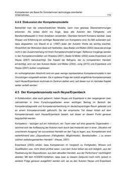 Bild der Seite - 112 - in Motive und unternehmerische Kompetenzen von GründerInnen technologie-orientierter Unternehmen