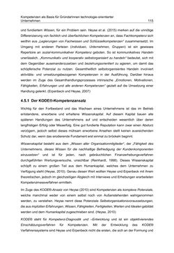 Bild der Seite - 115 - in Motive und unternehmerische Kompetenzen von GründerInnen technologie-orientierter Unternehmen