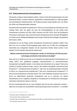 Bild der Seite - 121 - in Motive und unternehmerische Kompetenzen von GründerInnen technologie-orientierter Unternehmen