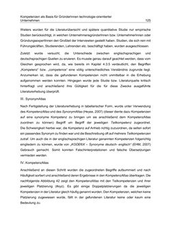 Bild der Seite - 125 - in Motive und unternehmerische Kompetenzen von GründerInnen technologie-orientierter Unternehmen