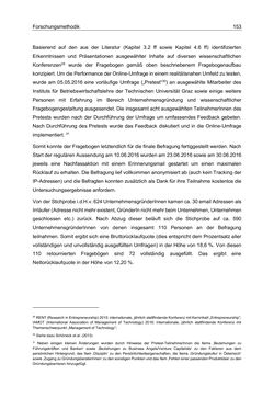 Bild der Seite - 153 - in Motive und unternehmerische Kompetenzen von GründerInnen technologie-orientierter Unternehmen