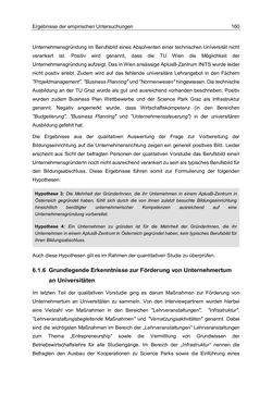 Image of the Page - 160 - in Motive und unternehmerische Kompetenzen von GründerInnen technologie-orientierter Unternehmen