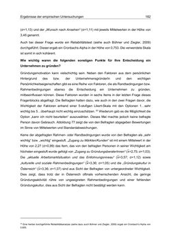 Bild der Seite - 182 - in Motive und unternehmerische Kompetenzen von GründerInnen technologie-orientierter Unternehmen