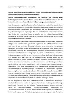 Image of the Page - 203 - in Motive und unternehmerische Kompetenzen von GründerInnen technologie-orientierter Unternehmen