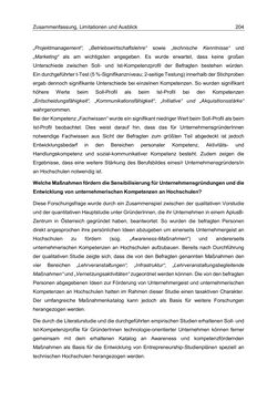 Image of the Page - 204 - in Motive und unternehmerische Kompetenzen von GründerInnen technologie-orientierter Unternehmen