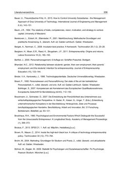 Image of the Page - 208 - in Motive und unternehmerische Kompetenzen von GründerInnen technologie-orientierter Unternehmen