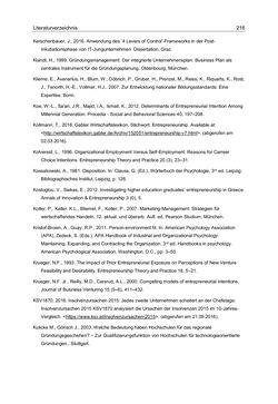 Image of the Page - 216 - in Motive und unternehmerische Kompetenzen von GründerInnen technologie-orientierter Unternehmen