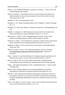 Image of the Page - 219 - in Motive und unternehmerische Kompetenzen von GründerInnen technologie-orientierter Unternehmen