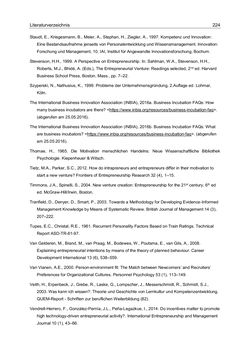 Image of the Page - 224 - in Motive und unternehmerische Kompetenzen von GründerInnen technologie-orientierter Unternehmen