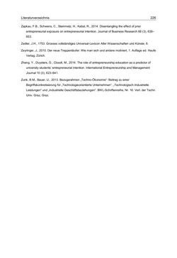 Image of the Page - 226 - in Motive und unternehmerische Kompetenzen von GründerInnen technologie-orientierter Unternehmen