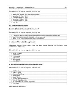 Bild der Seite - 252 - in Motive und unternehmerische Kompetenzen von GründerInnen technologie-orientierter Unternehmen