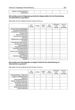 Bild der Seite - 260 - in Motive und unternehmerische Kompetenzen von GründerInnen technologie-orientierter Unternehmen