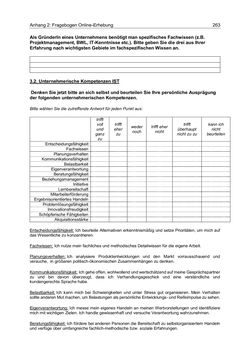 Image of the Page - 263 - in Motive und unternehmerische Kompetenzen von GründerInnen technologie-orientierter Unternehmen