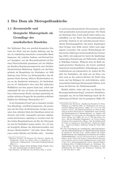 Bild der Seite - 1 - in Musik am Dom zu Salzburg - Repertoire und liturgisch gebundene Praxis zwischen hochbarocker Repräsentation und Mozart-Kult