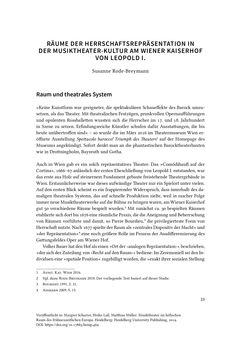 Image of the Page - 23 - in Musiktheater im höfischen Raum des frühneuzeitlichen Europa - Hof – Oper – Architektur