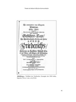Image of the Page - 69 - in Musiktheater im höfischen Raum des frühneuzeitlichen Europa - Hof – Oper – Architektur