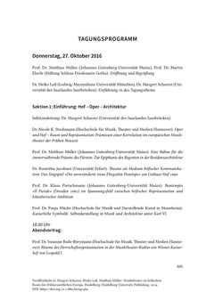 Image of the Page - 605 - in Musiktheater im höfischen Raum des frühneuzeitlichen Europa - Hof – Oper – Architektur