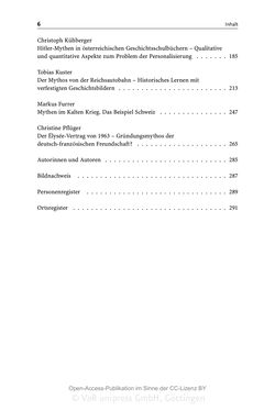 Image of the Page - 6 - in Mythen in deutschsprachigen Geschichtsschulbüchern - Von Marathon bis zum Élyseée-Vertrag