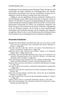 Image of the Page - 281 - in Mythen in deutschsprachigen Geschichtsschulbüchern - Von Marathon bis zum Élyseée-Vertrag