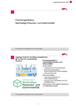 Bild der Seite - 3 - in Nachhaltige Logistik - Logistik Werkstatt Graz