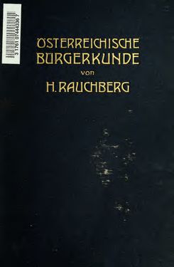 Image of the Page - (000001) - in Österreichische Bürgerkunde